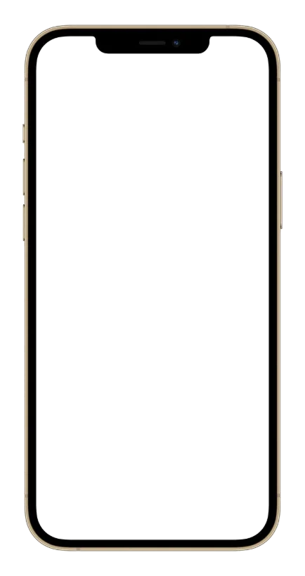 Gold iPhone showing the Messages app